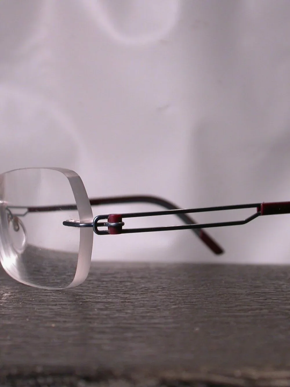 Silhouette Titan Frameless Blue Wire Purple Light Eyeglasses Made in Austria